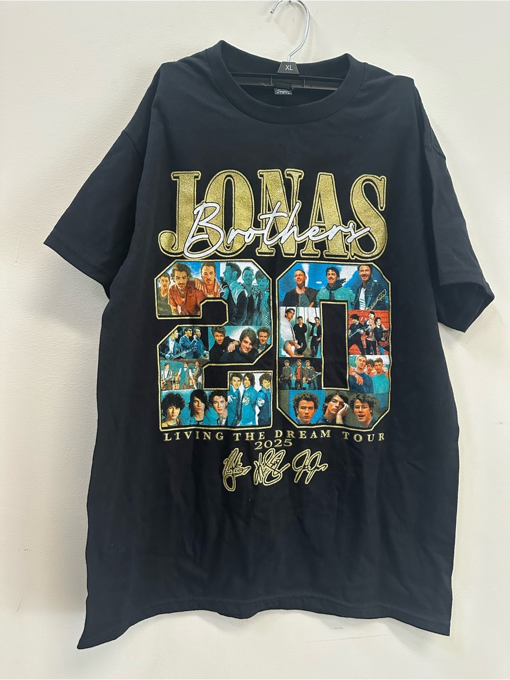 Black 'Living the Dream Tour 2025' Graphic Tee